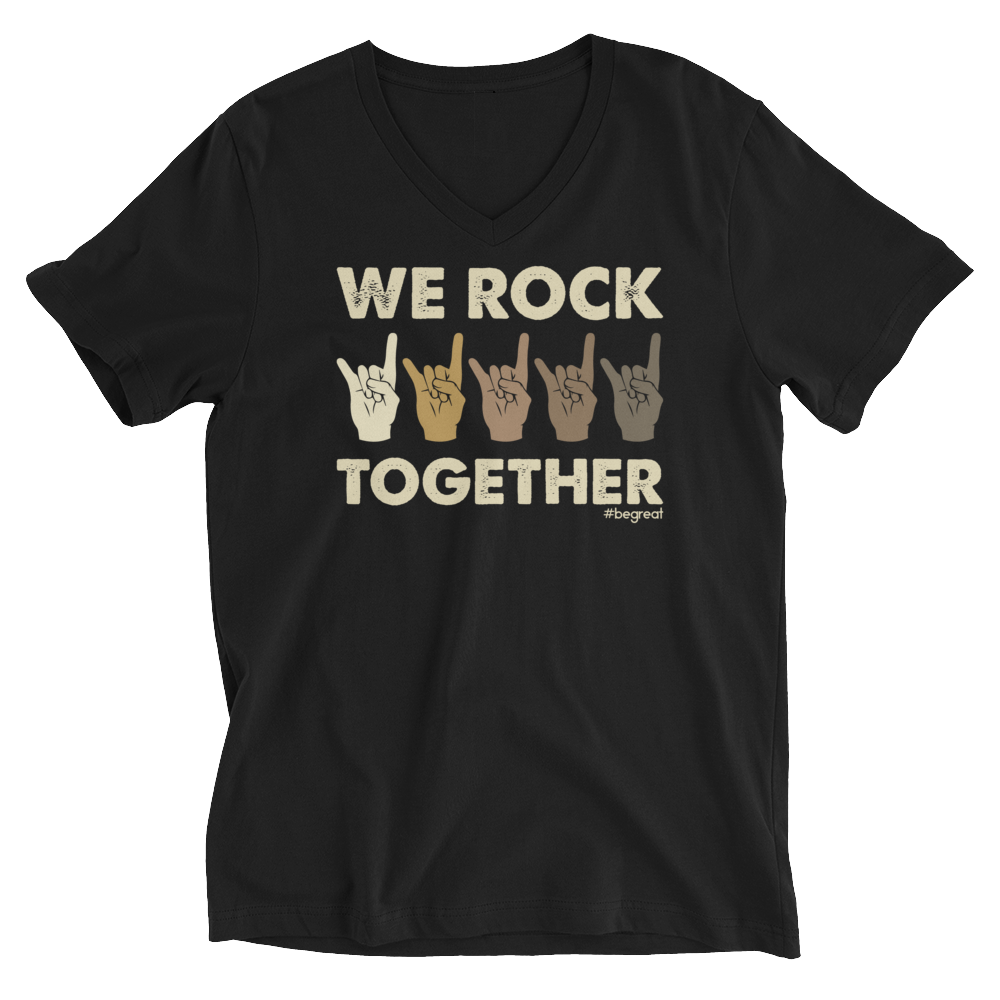 Official Nick Harrison "We Rock Together" V-Neck T-Shirt (Black)