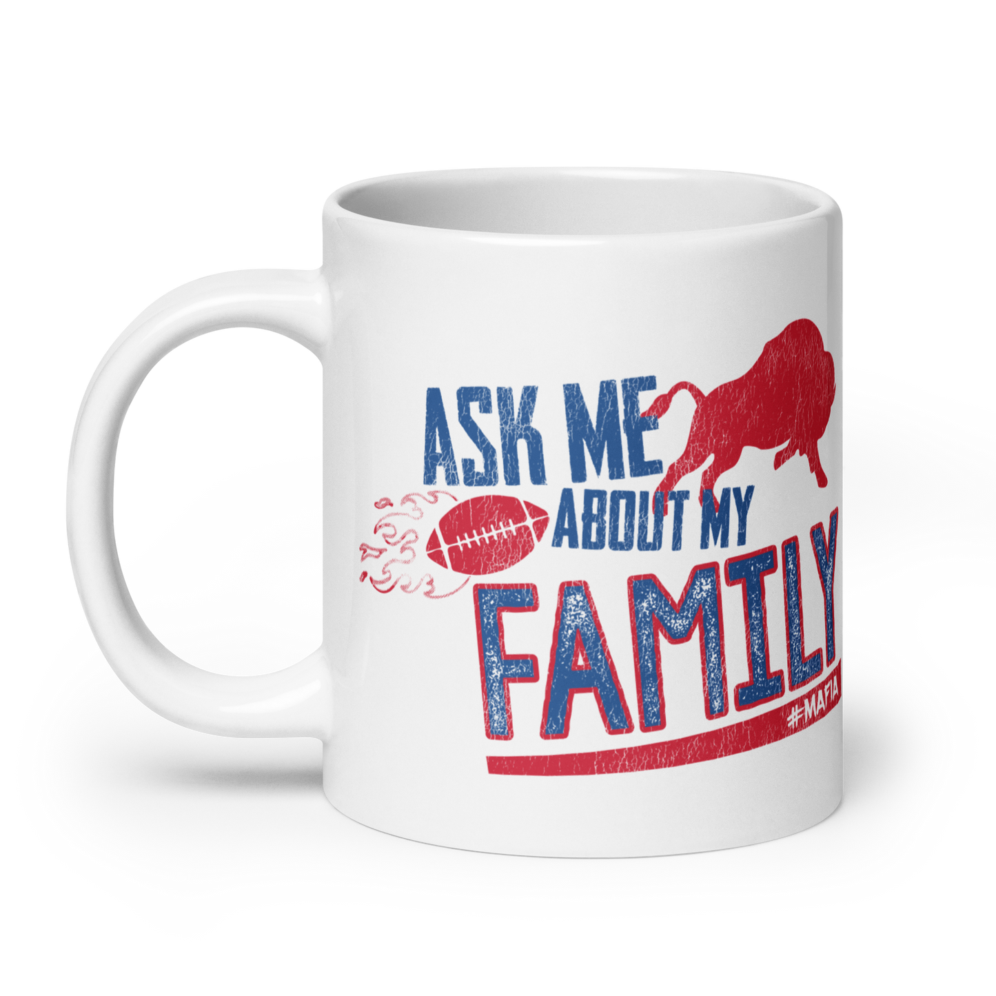 "Ask Me About My Family" Glossy Ceramic mug