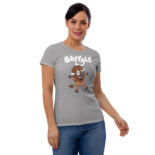 "Buffaloey" Ladies T-Shirt (Heather Gray)