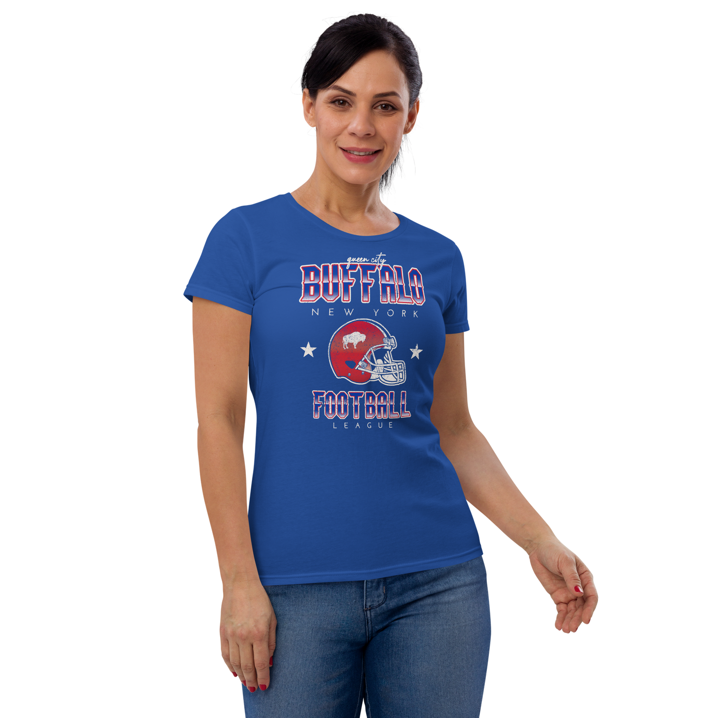 QUEEN'S CITY Vintage Buffalo Football Women's T-Shirt