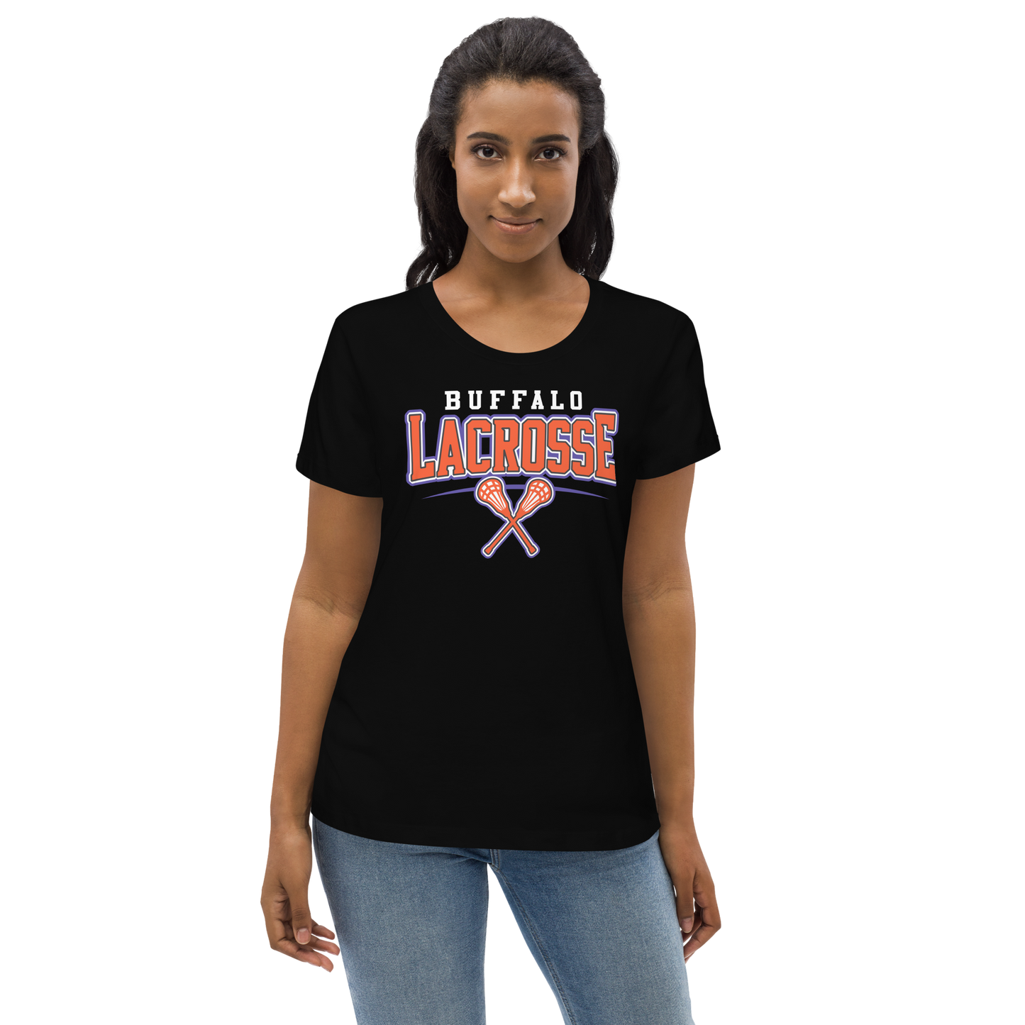 "Buffalo Lacrosse" Ladies Fitted Eco Tee