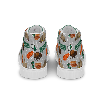 Exclusive "I'm So Buffalo" Women’s High Top Canvas Shoes