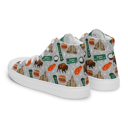 Exclusive "I'm So Buffalo" Women’s High Top Canvas Shoes