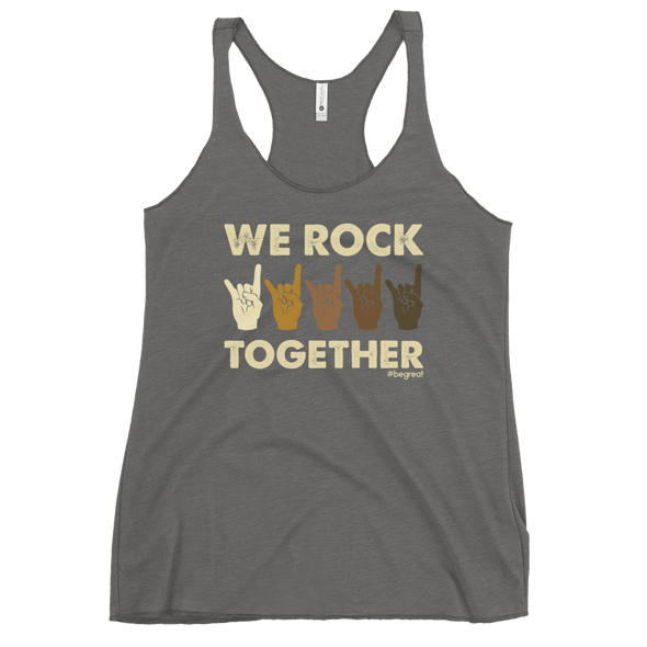 Official Nick Harrison "We Rock Together" Women's Racerback Tank (Premium Heather)