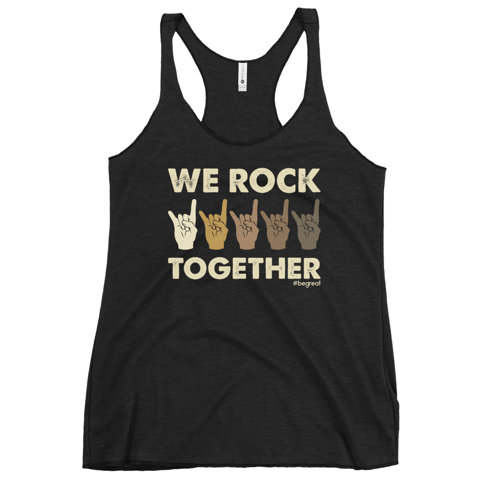 Official Nick Harrison "We Rock Together" Women's Racerback Tank (Black)