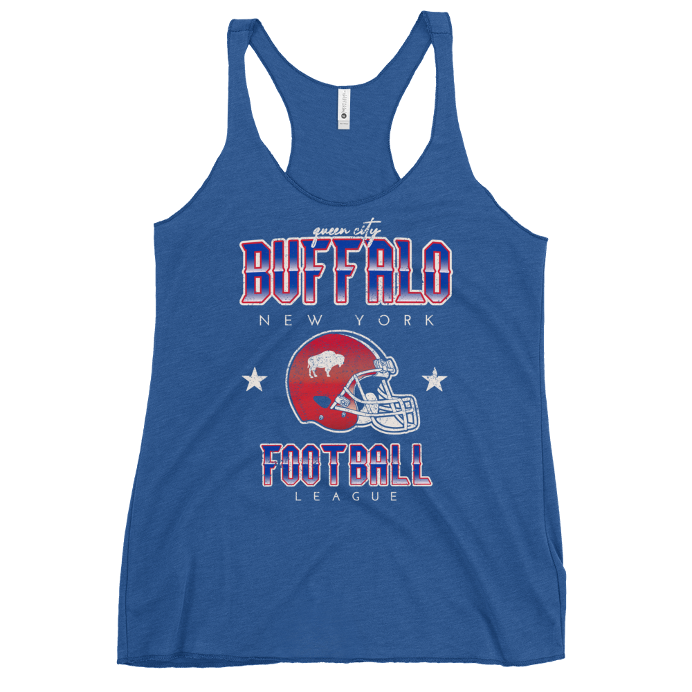 QUEEN'S CITY Vintage Buffalo Football Women's Racerback Tank