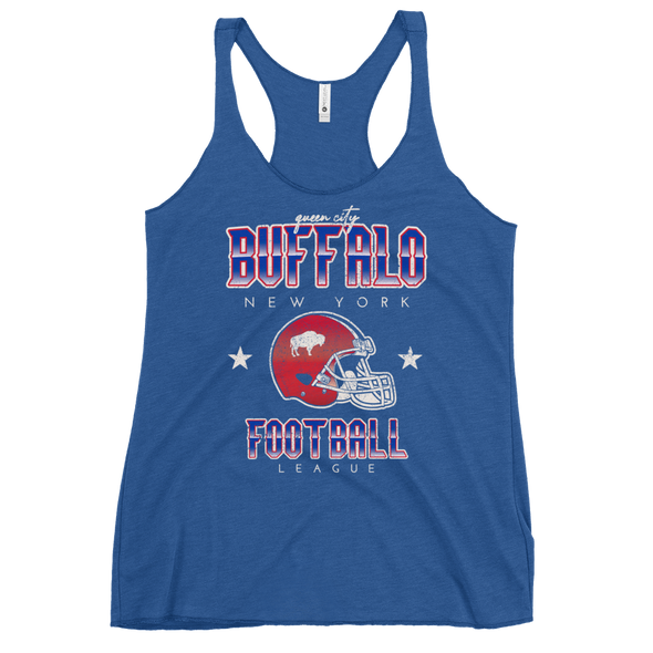 QUEEN'S CITY Vintage Buffalo Football Women's Racerback Tank