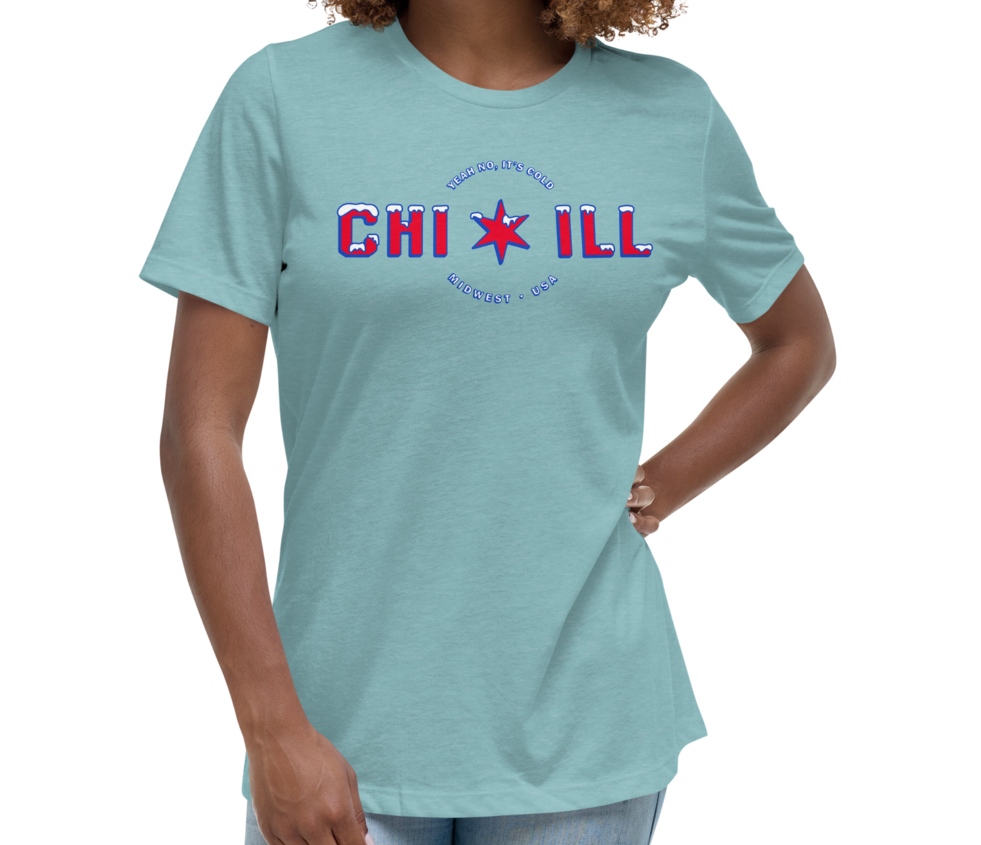 Heather Blue Lagoon (52% cotton, 48% polyester)