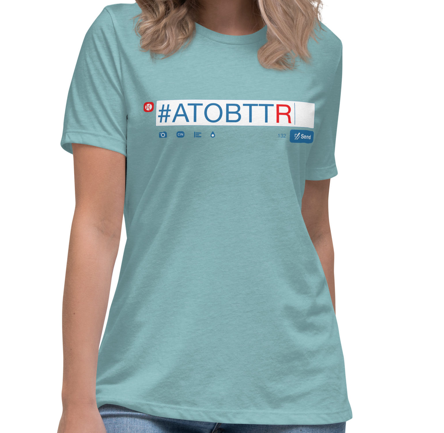 Heather Blue Lagoon (52% cotton, 48% polyester)