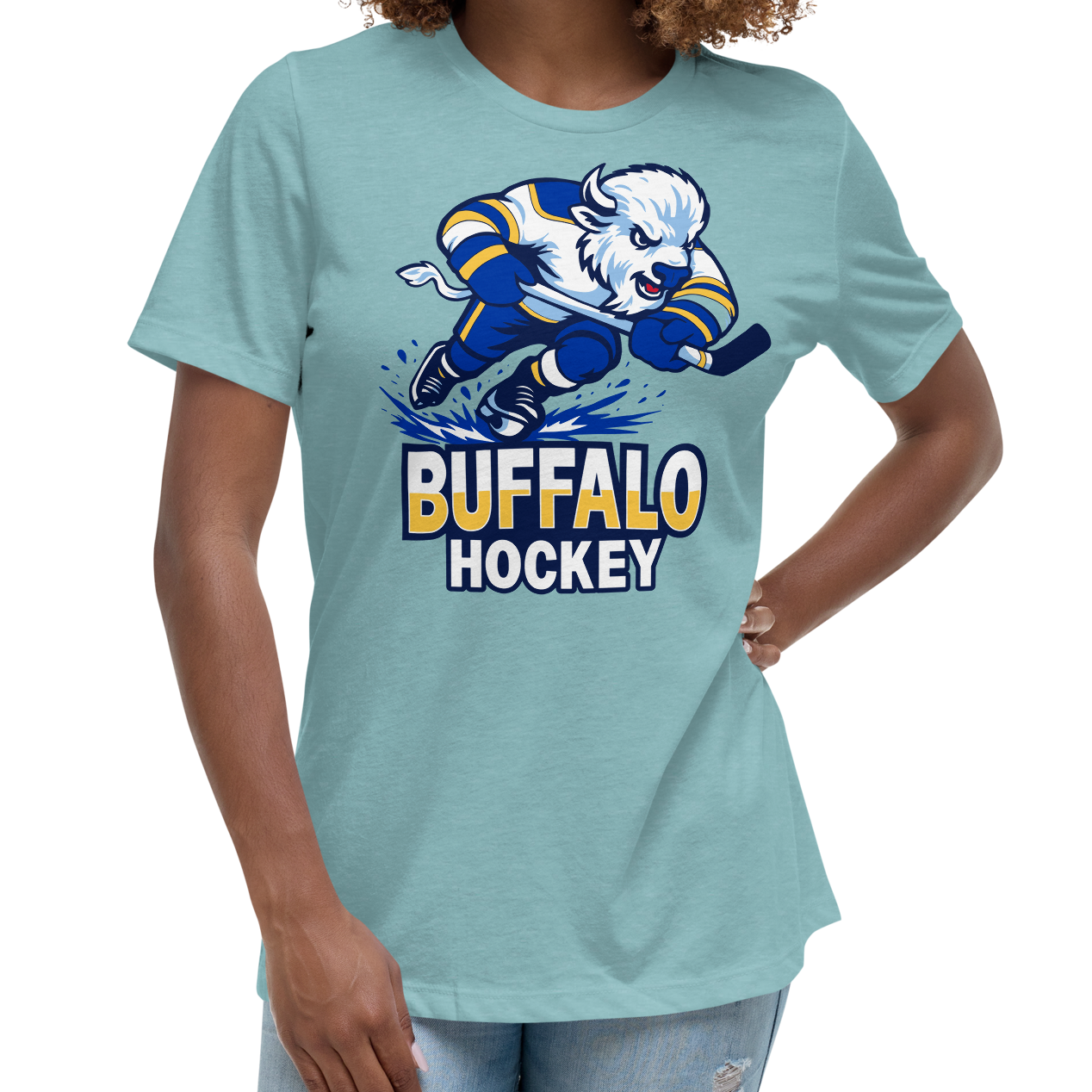 Heather Blue Lagoon (52% cotton, 48% polyester)