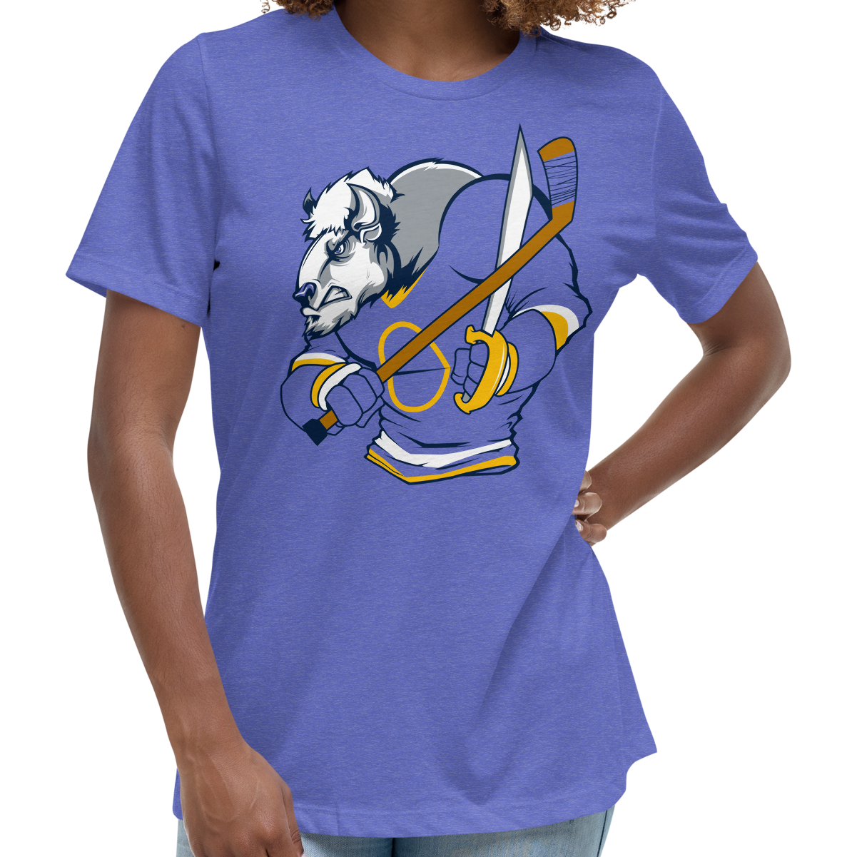Heather Royal (52% cotton, 48% polyester)