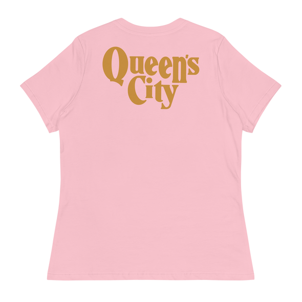 QUEEN'S CITY Logo Women's Relaxed Embroidered T-Shirt