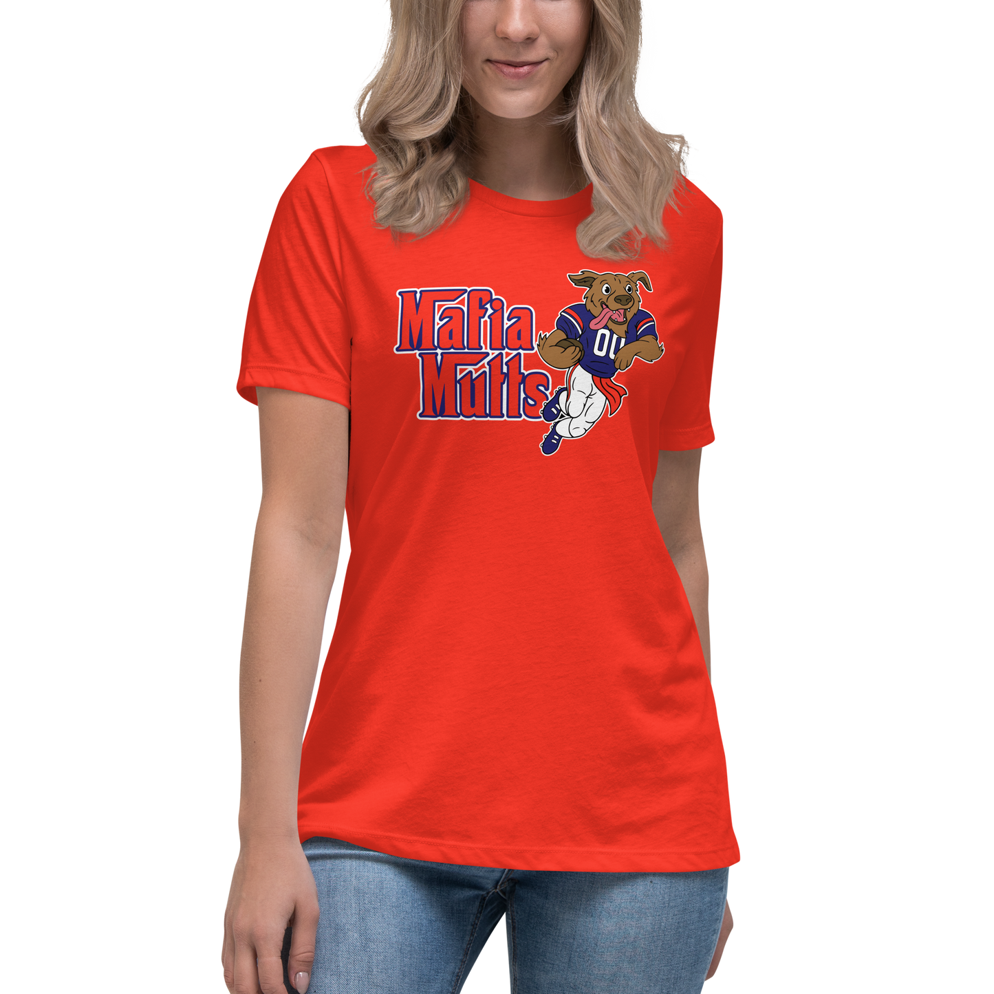 "Mafia Mutts" 2023 Ladies T-Shirt (Poppy Red)