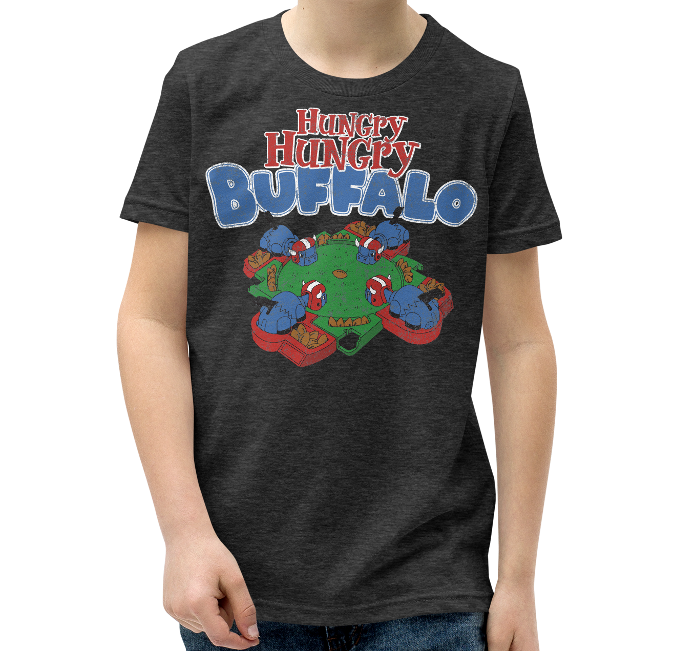 Dark Gray Heather (52% cotton, 48% polyester)