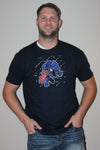 Unisex T-Shirt, Navy (100% cotton) Modeled by Scott Chandler