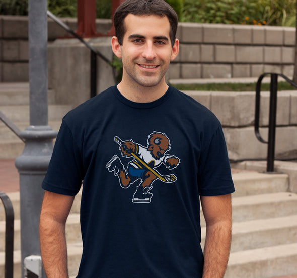 Unisex T-Shirt, Navy (100% cotton) Modeled by Andrew Baglini