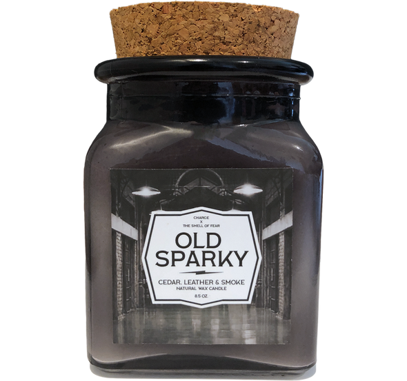 CHARGE: "Old Sparky" scented candle