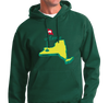 Sweatshirt Hoody, Forest Green, Full Size Print (50% cotton, 50% polyester)