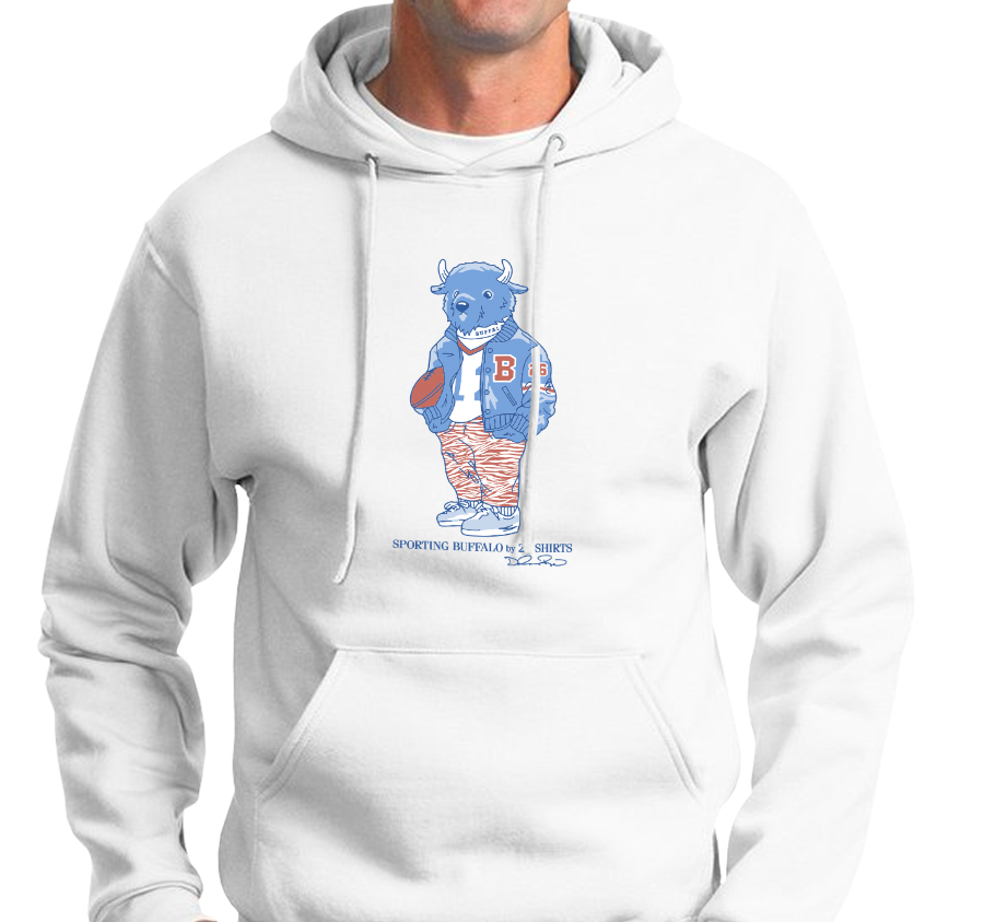 Sweatshirt Hoody, White (50% cotton, 50% polyester)