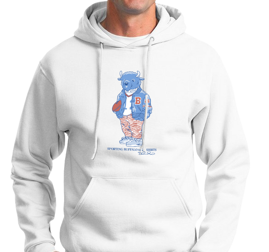 Sweatshirt Hoody, White (50% cotton, 50% polyester)