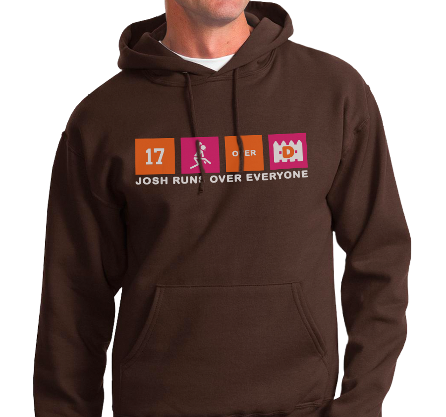 Sweatshirt Hoody, Chocolate (50% cotton, 50% polyester)