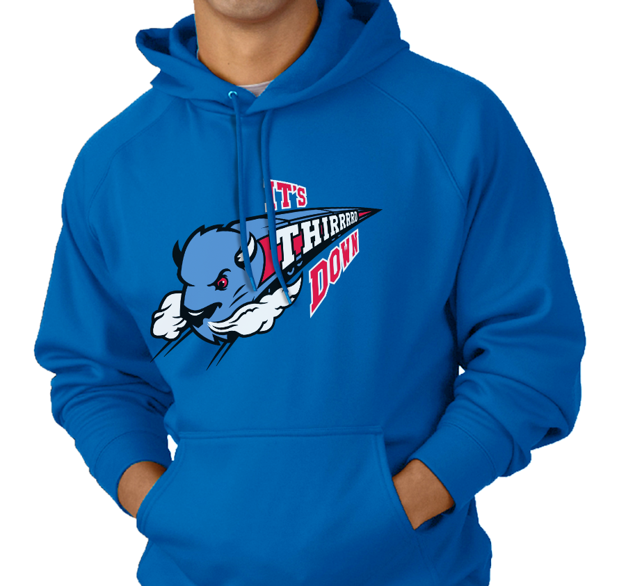 Sweatshirt Hoody, Royal (50% cotton, 50% polyester)