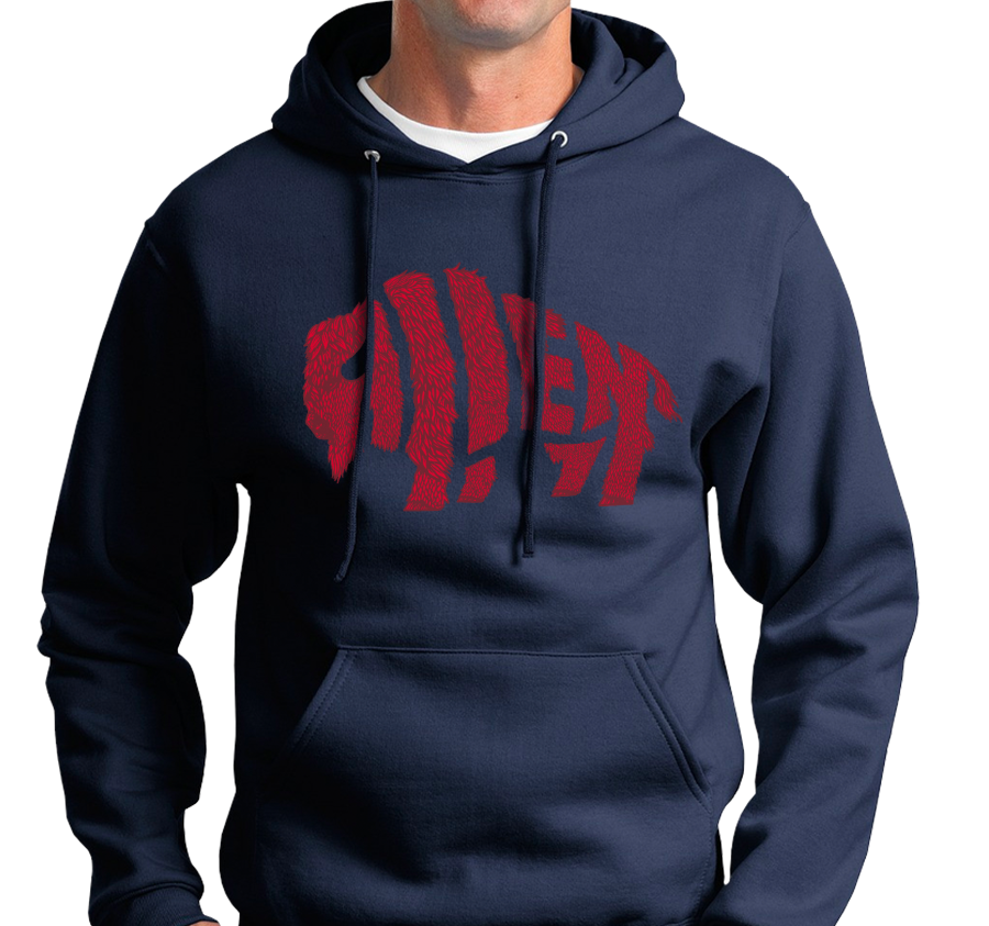 Sweatshirt Hoody, Navy (50% cotton, 50% polyester)