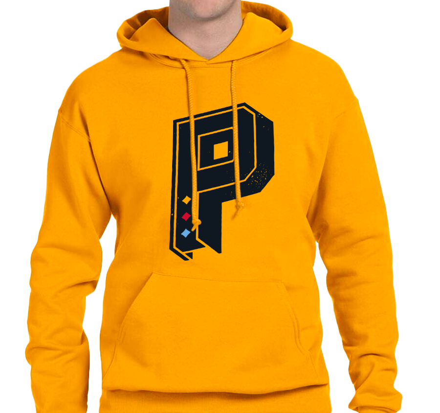 Sweatshirt Hoody, Gold (50% cotton, 50% polyester)