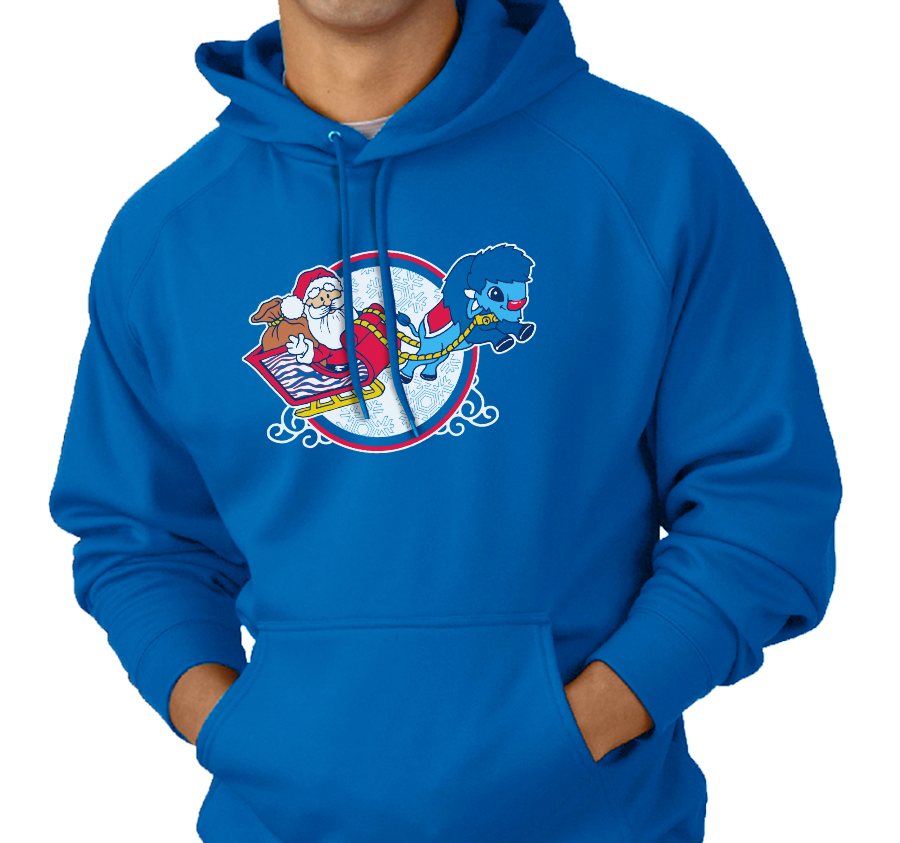 Sweatshirt Hoody, Royal (50% cotton, 50% polyester)