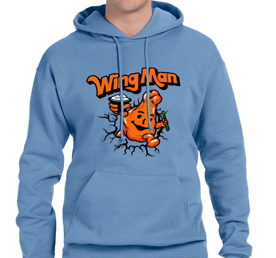 Sweatshirt Hoody, Light Blue (50% cotton, 50% polyester)