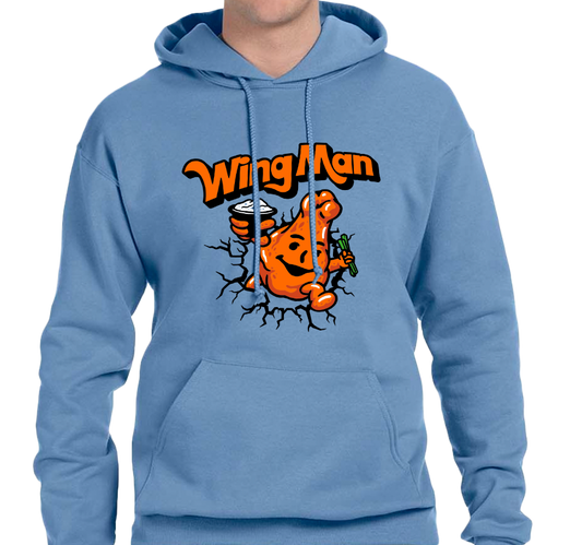 Sweatshirt Hoody, Light Blue (50% cotton, 50% polyester)