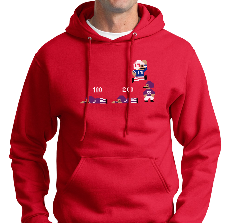 Sweatshirt Hoody, Red (50% cotton, 50% polyester)