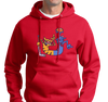 Sweatshirt Hoody, Red (50% cotton, 505 polyester)