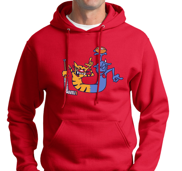 Sweatshirt Hoody, Red (50% cotton, 505 polyester)