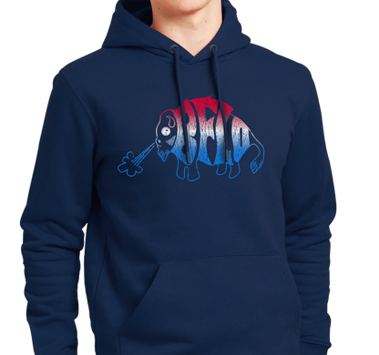 Sweatshirt Hoody, Navy (50% cotton, 50% polyester)