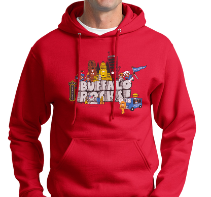 Sweatshirt Hoody, Red (50% cotton, 50% polyester)