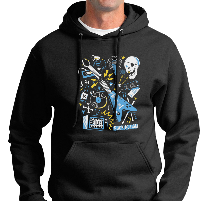 Sweatshirt Hoody, Black (50% cotton, 50% polyester)