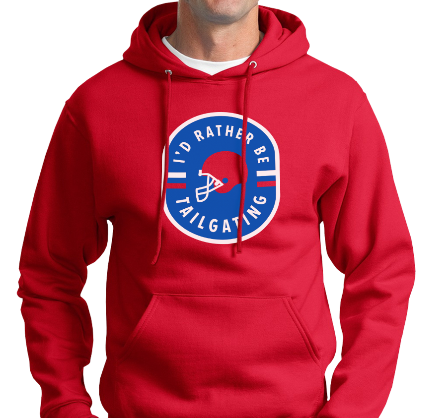 Sweatshirt Hoody, Red (50% cotton, 50% polyester)