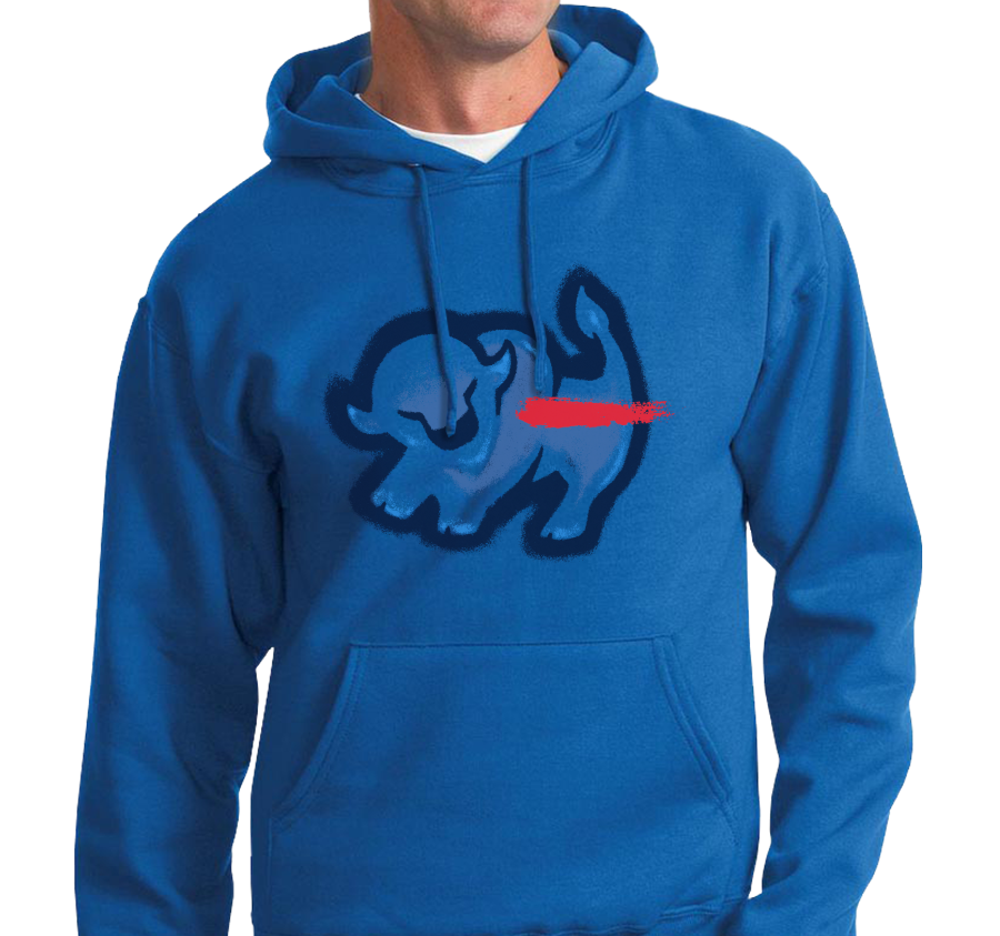 Sweatshirt Hoody, Royal (50% cotton, 50% polyester)