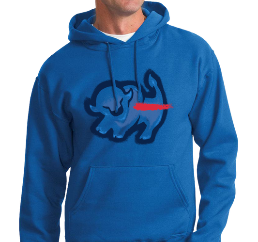 Sweatshirt Hoody, Royal (50% cotton, 50% polyester)