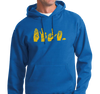 Unisex Hoody, Gold on Royal (50% cotton, 50% polyester)