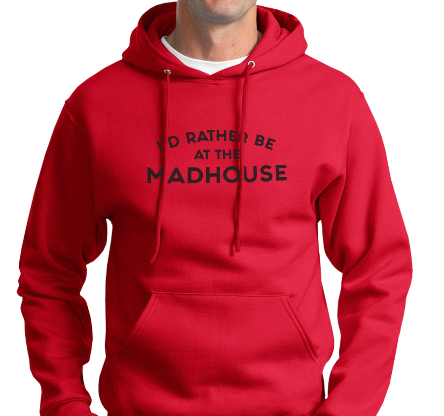 Sweatshirt Hoody, Red (50% cotton, 50% polyester)