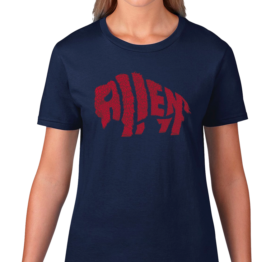 Ladies T-Shirt, Navy (100% cotton)