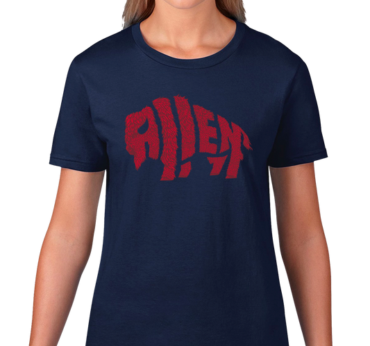 Ladies T-Shirt, Navy (100% cotton)