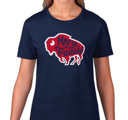 Ladies T-Shirt, Navy (100% cotton)