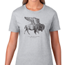 Ladies T-Shirt, Light Gray (100% cotton)