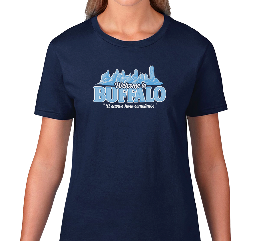 Ladies T-Shirt, Navy (100% cotton)