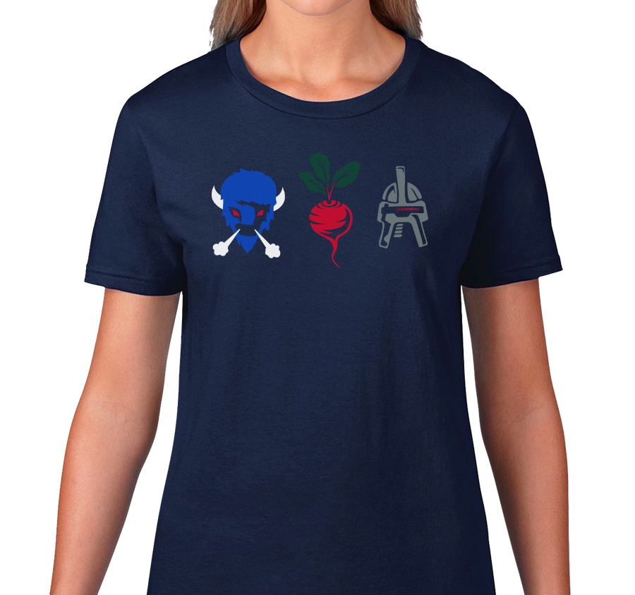 Ladies T-Shirt, Navy (100% cotton)