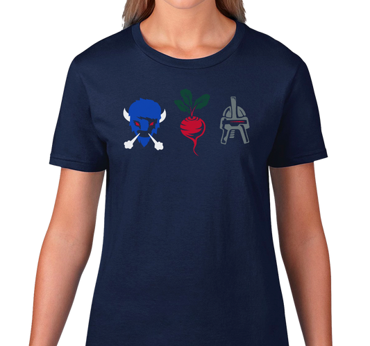 Ladies T-Shirt, Navy (100% cotton)