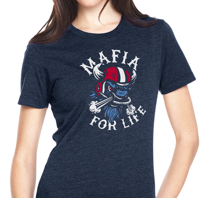 Ladies T-Shirt, Heather Navy (60% cotton, 40% polyester)